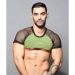 Andrew Christian MASSIVE Network Net Crop Raglan Top