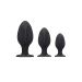 Diamond Shape Buttplug Set - Zwart