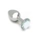 Rimba - Sofia Metalen Buttplug met Transparante Steen