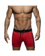 Addicted Printed Tape Short - Rood voorkant