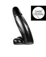 Dark Crystal Zwarte XXL Dildo met Balzak Teun - 43 cm
