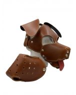 Mister B Leather Floppy Dog Hood Stitched - Brown*