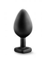 Zwarte Luxe Buttplug met Juweel Temptasia - Medium