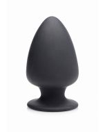 Zwarte Squeezable Buttplug - Medium