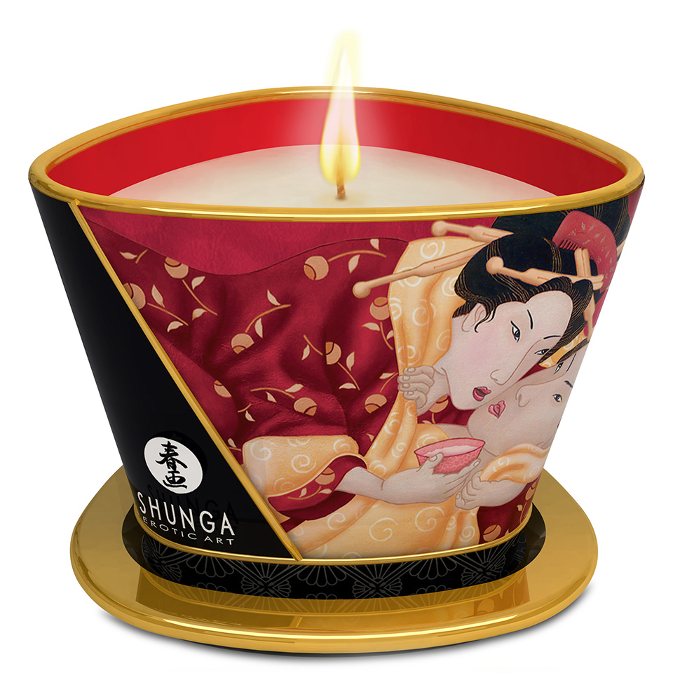 Shunga Massage Candle 170ml - Strawberry