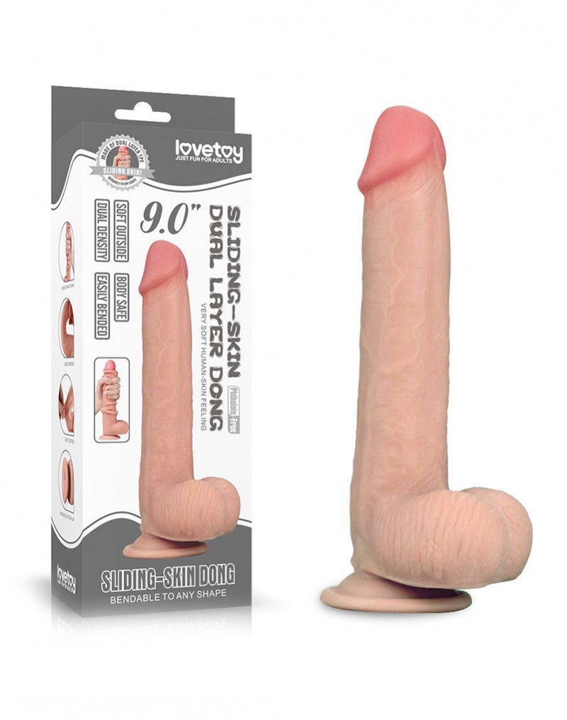 Realistische Dildo Sliding Skin 22.86 cm
