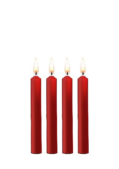 SM Kaarsen 4-Pack - Rood 